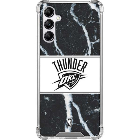 NBA Oklahoma City Thunder Marble Galaxy A14 5G Clear Case