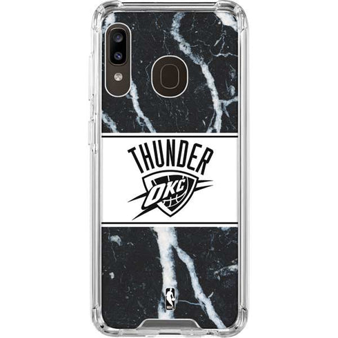 NBA Oklahoma City Thunder Marble Galaxy A30 Clear Case