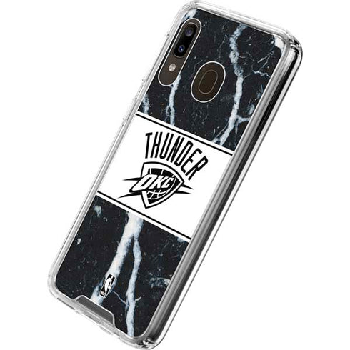 NBA Oklahoma City Thunder Marble Galaxy A30 Clear Case