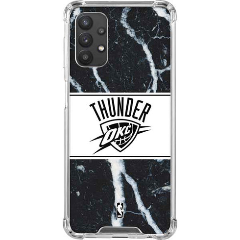 NBA Oklahoma City Thunder Marble Galaxy A32 5G Clear Case