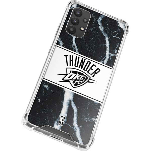 NBA Oklahoma City Thunder Marble Galaxy A32 5G Clear Case