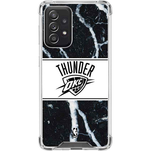 NBA Oklahoma City Thunder Marble Galaxy A52 5G Clear Case