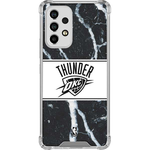 NBA Oklahoma City Thunder Marble Galaxy A53 5G Clear Case