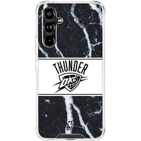 NBA Oklahoma City Thunder Marble Galaxy A54 5G Clear Case