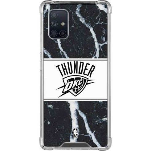 NBA Oklahoma City Thunder Marble Galaxy A71 5G Clear Case