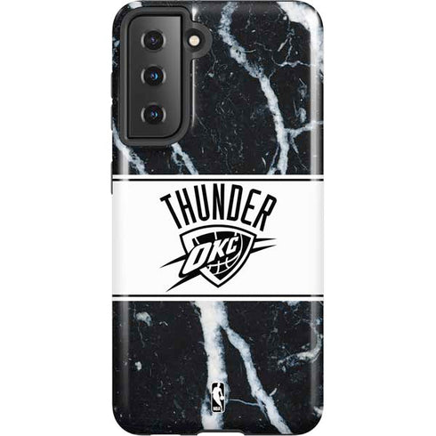 NBA Oklahoma City Thunder Marble Galaxy S21 5G Pro Case