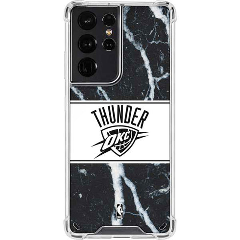 NBA Oklahoma City Thunder Marble Galaxy S21 Ultra 5G Clear Case