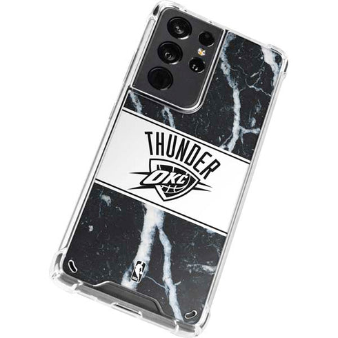 NBA Oklahoma City Thunder Marble Galaxy S21 Ultra 5G Clear Case