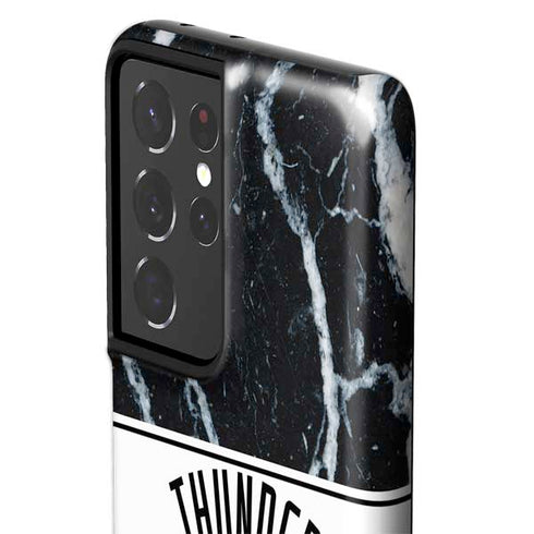 NBA Oklahoma City Thunder Marble Galaxy S21 Ultra 5G Pro Case