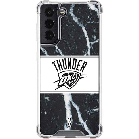 NBA Oklahoma City Thunder Marble Galaxy S22 Clear Case