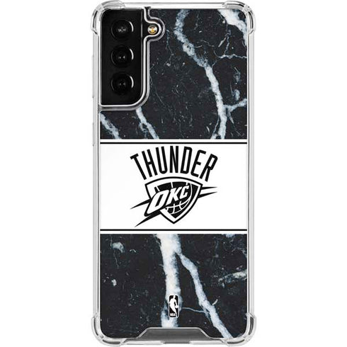 NBA Oklahoma City Thunder Marble Galaxy S22 Plus Clear Case