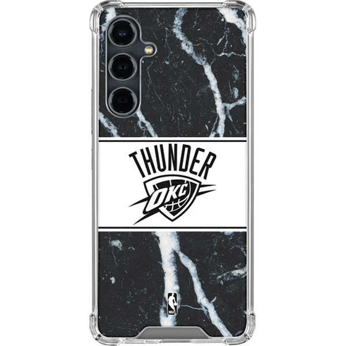 NBA Oklahoma City Thunder Marble Galaxy S23 FE Clear Case