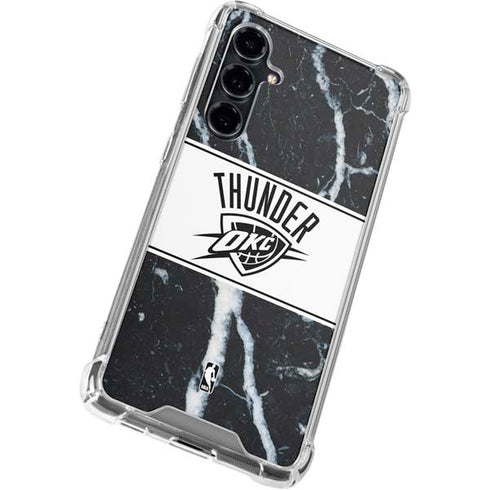 NBA Oklahoma City Thunder Marble Galaxy S23 FE Clear Case