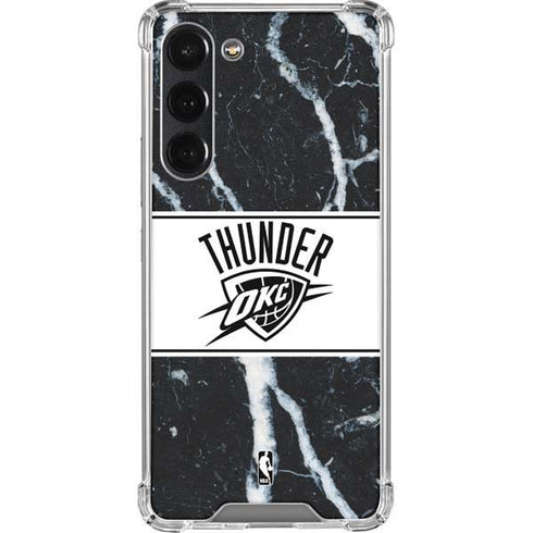 NBA Oklahoma City Thunder Marble Galaxy S23 Plus Clear Case