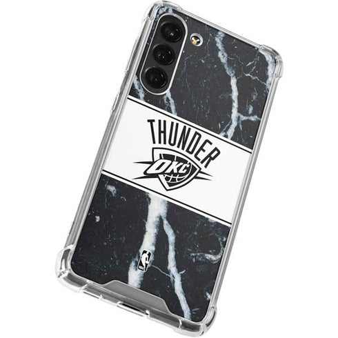 NBA Oklahoma City Thunder Marble Galaxy S23 Plus Clear Case