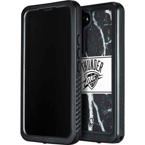 NBA Oklahoma City Thunder Marble Galaxy S23 Waterproof Case