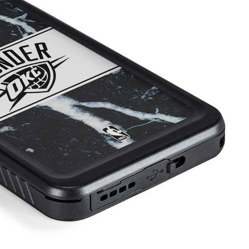 NBA Oklahoma City Thunder Marble Galaxy S23 Waterproof Case