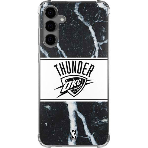 NBA Oklahoma City Thunder Marble Galaxy S24 Plus Clear Case