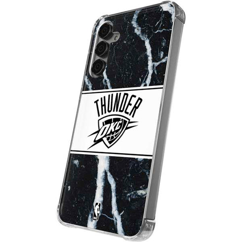 NBA Oklahoma City Thunder Marble Galaxy S24 Plus Clear Case