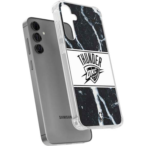 NBA Oklahoma City Thunder Marble Galaxy S24 Plus Clear Case