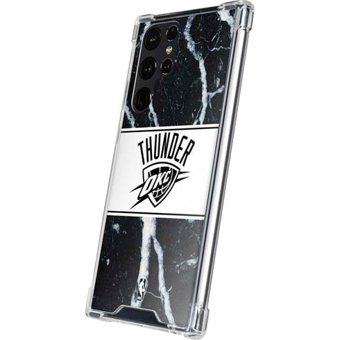 NBA Oklahoma City Thunder Marble Galaxy S24 Ultra Clear Case