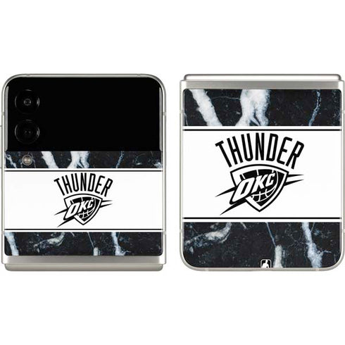 NBA Oklahoma City Thunder Marble Galaxy Z Flip3 5G Skin