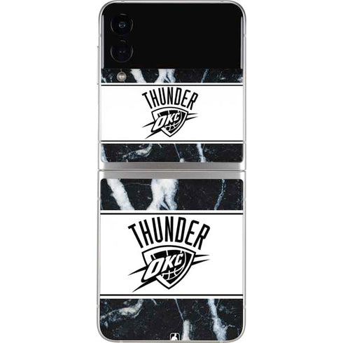 NBA Oklahoma City Thunder Marble Galaxy Z Flip3 5G Skin