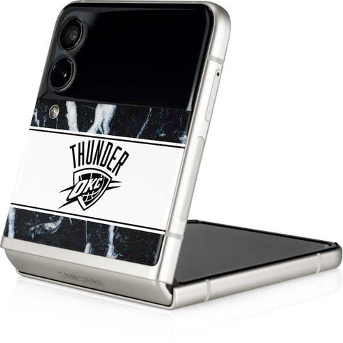 NBA Oklahoma City Thunder Marble Galaxy Z Flip3 5G Skin