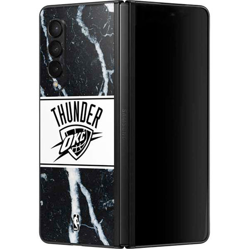 NBA Oklahoma City Thunder Marble Galaxy Z Fold3 5G Skin
