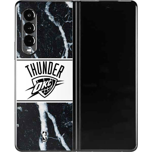 NBA Oklahoma City Thunder Marble Galaxy Z Fold3 5G Skin