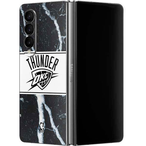 NBA Oklahoma City Thunder Marble Galaxy Z Fold4 5G Skin