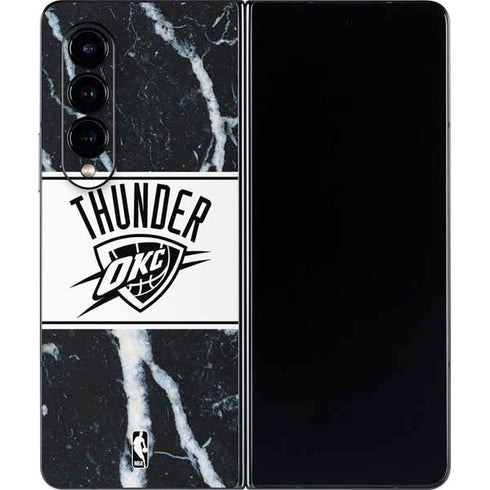 NBA Oklahoma City Thunder Marble Galaxy Z Fold4 5G Skin