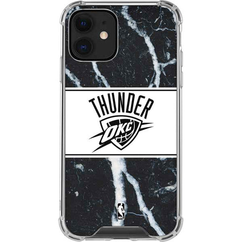 NBA Oklahoma City Thunder Marble iPhone 12 Clear Case