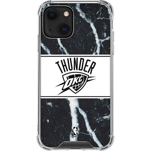 NBA Oklahoma City Thunder Marble iPhone 13 Clear Case