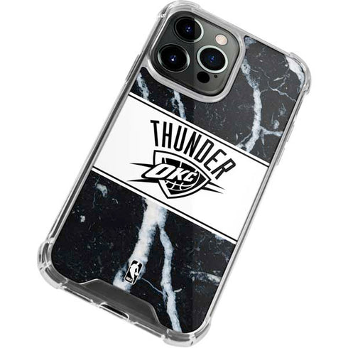 NBA Oklahoma City Thunder Marble iPhone 13 Pro Max Clear Case