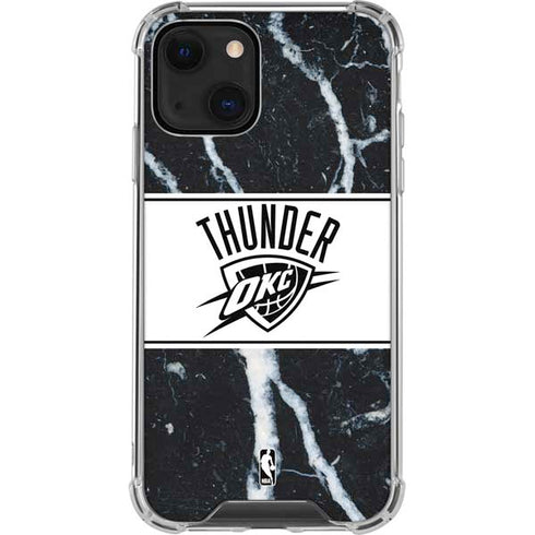 NBA Oklahoma City Thunder Marble iPhone 14 Clear Case