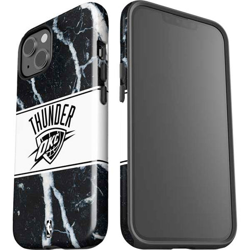 NBA Oklahoma City Thunder Marble iPhone 15 Plus Impact Case