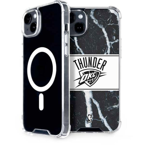 NBA Oklahoma City Thunder Marble iPhone 14 Plus MagSafe Case