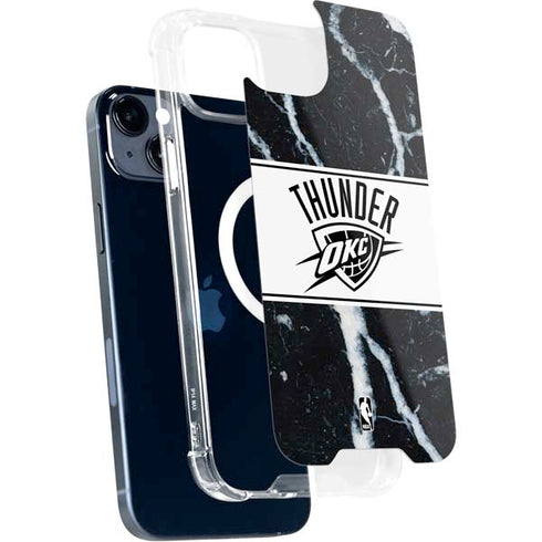 NBA Oklahoma City Thunder Marble iPhone 14 Plus MagSafe Case