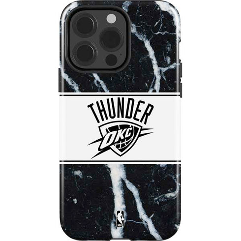 NBA Oklahoma City Thunder Marble iPhone 15 Pro Impact Case