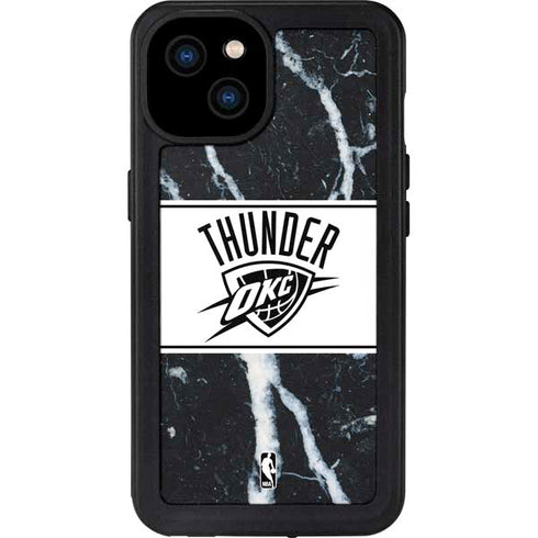 NBA Oklahoma City Thunder Marble iPhone 15 Plus Waterproof Case