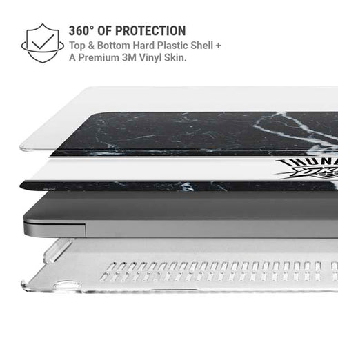 NBA Oklahoma City Thunder Marble MacBook Pro 16in (2021-25) Case plus Skin