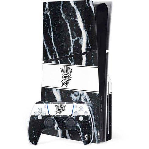 NBA Oklahoma City Thunder Marble PS5 Slim Disk Bundle Skin