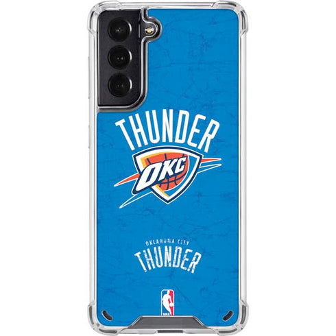 NBA Oklahoma City Thunder Primary Logo Galaxy S21 5G Clear Case