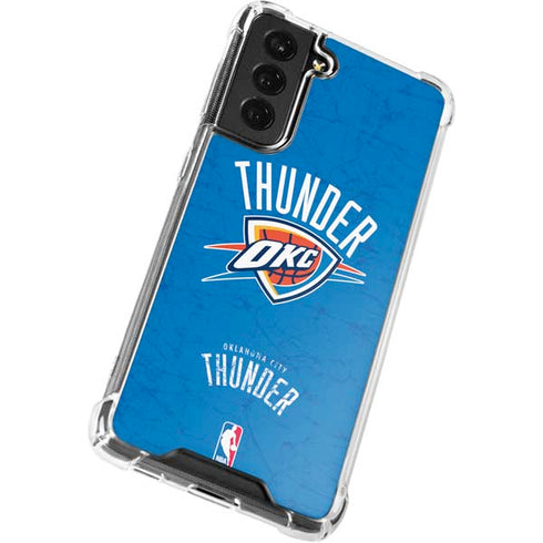 NBA Oklahoma City Thunder Primary Logo Galaxy S21 FE Clear Case