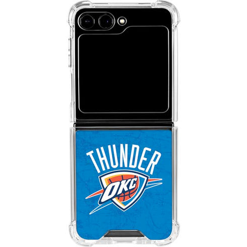 NBA Oklahoma City Thunder Primary Logo Galaxy Z Flip5 5G Clear Case