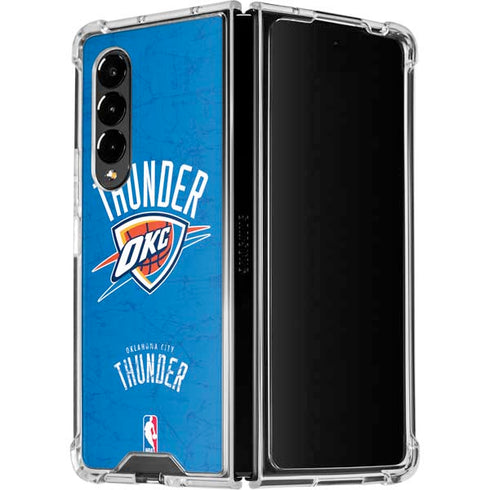 NBA Oklahoma City Thunder Primary Logo Galaxy Z Fold4 5G Clear Case