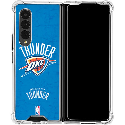 NBA Oklahoma City Thunder Primary Logo Galaxy Z Fold4 5G Clear Case