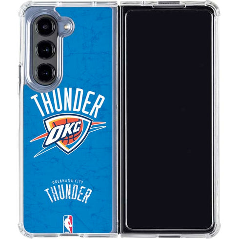 NBA Oklahoma City Thunder Primary Logo Galaxy Z Fold5 5G Clear Case
