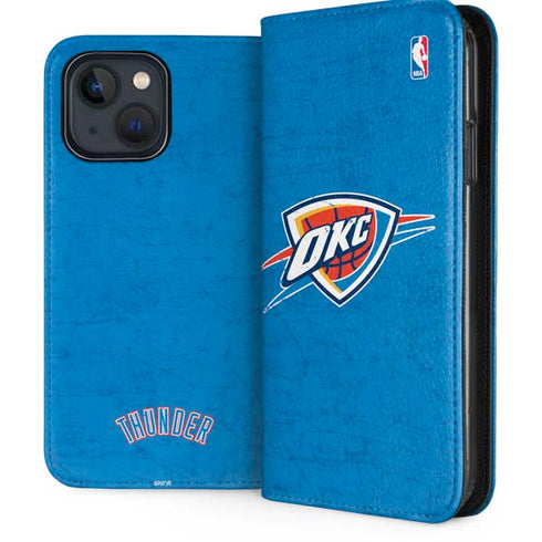 NBA Oklahoma City Thunder Primary Logo iPhone 15 Plus Folio Case